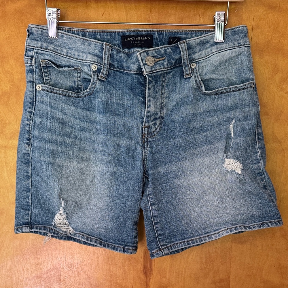 Lucky Brand Light Blue Distressed Denim Shorts